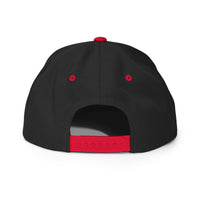 Black and red Christian snapback - Back of the hat with red snap enclosure