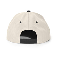 Natural and black Christian snapback – with black snap enclosure