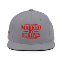 Silver Christian snapback – red embroidered front design with structured crown
