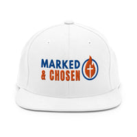 All white Christian snapback – clean embroidered logo on front