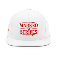 White Christian snapback – clean red embroidered front logo with flat visor