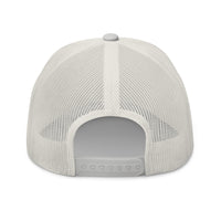 Silver Christian trucker hat – mesh back panel and snap adjuster without text