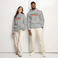 Marked & Chosen heather gray front of hoodie male and female model – comfortable Christian apparel with spiritual symbolism