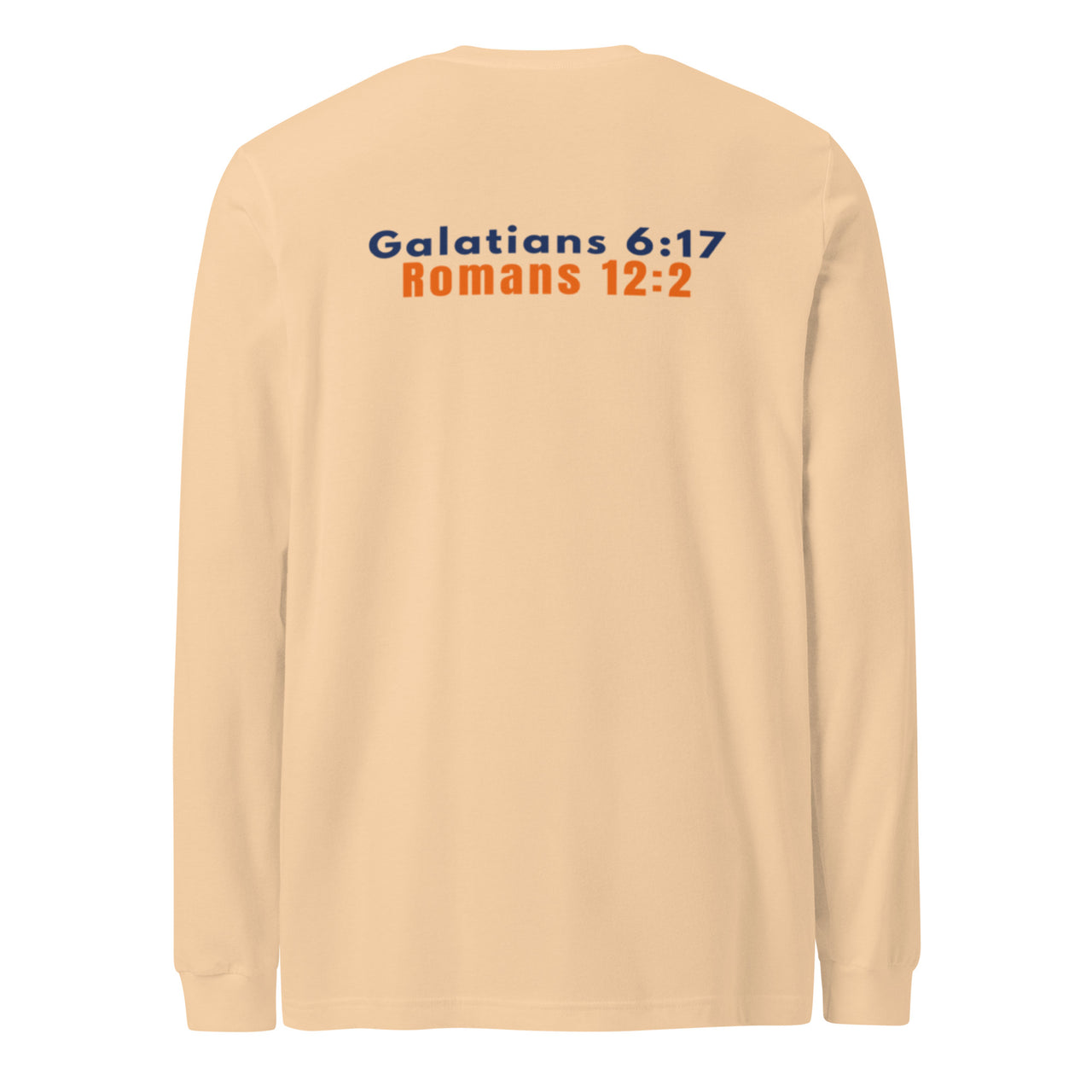 Sand dune Christian long sleeve shirt – desert tone faith tee with scripture back