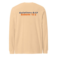 Sand dune Christian long sleeve shirt – desert tone faith tee with scripture back