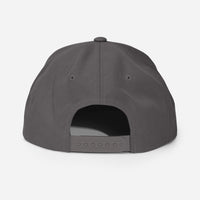 Dark grey snapback – rear snap closure with structured back panel