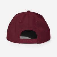 Maroon Royalty snapback hat – plastic snapback closure and clean back panel