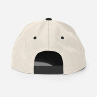 Natural/black snapback hat – mesh-style back with adjustable snap closure