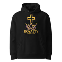 Black Royalty Christian hoodie – gold crown front print